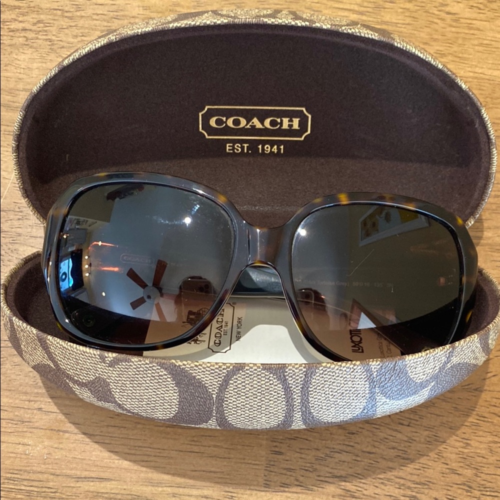 Coach Black Sunglasses with Signature Case